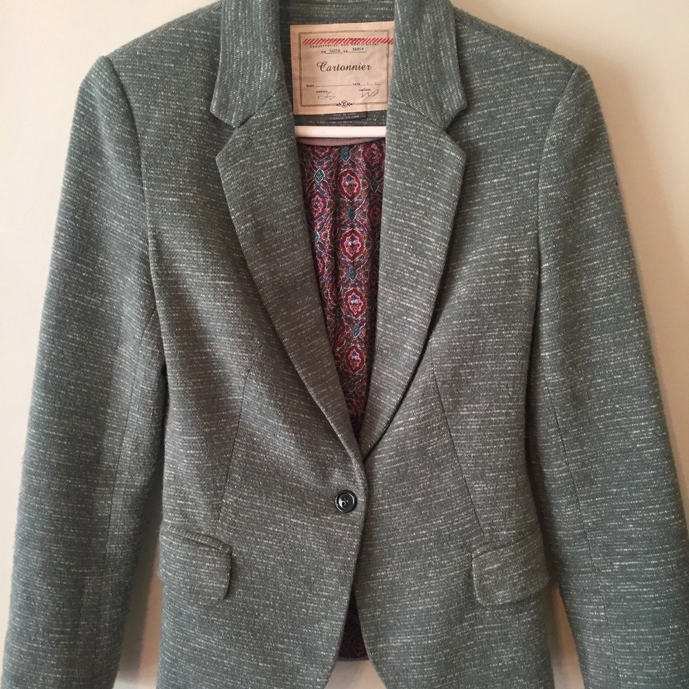 Single breast Sage Blazer